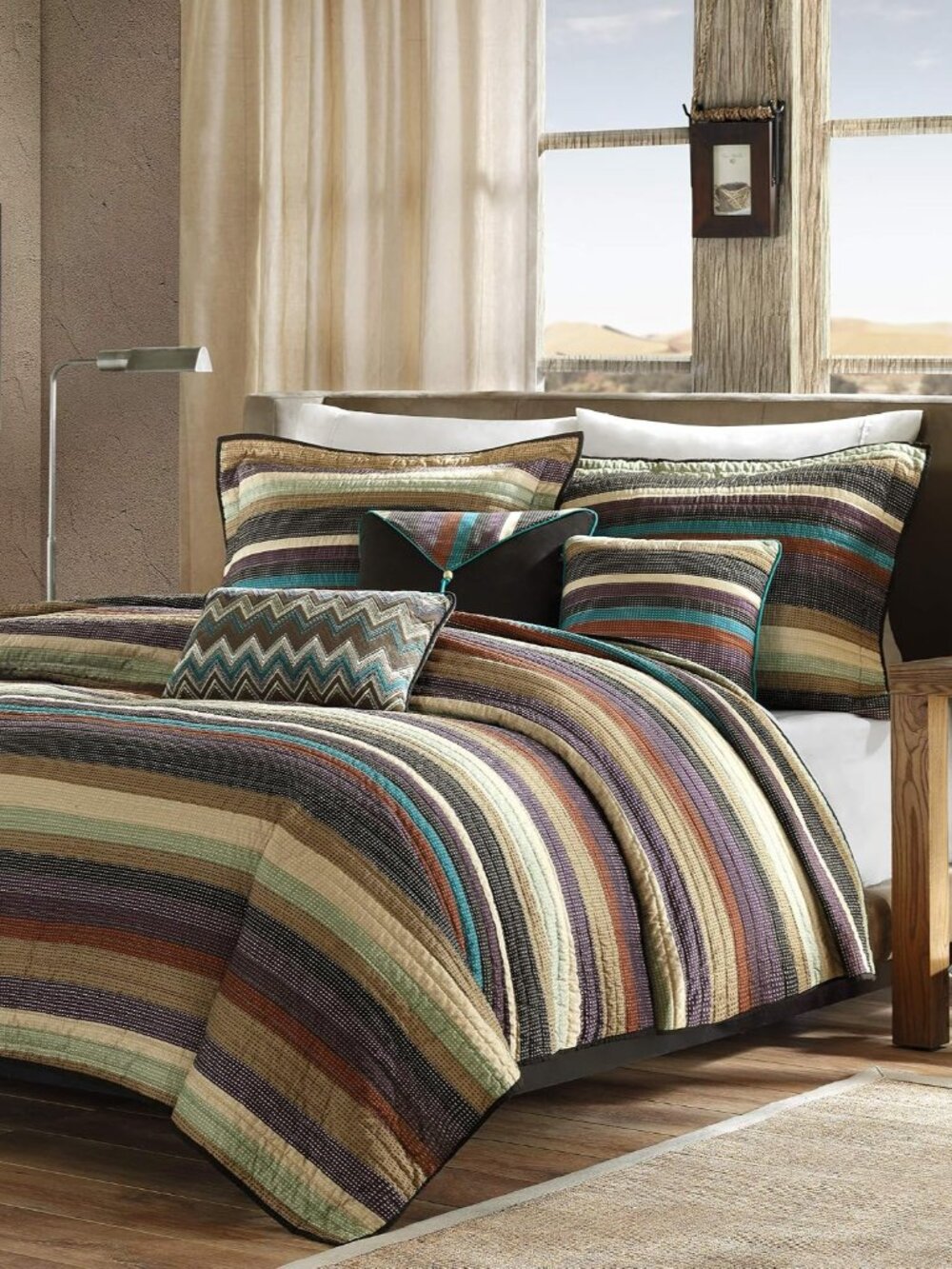 Quilt Rustic Southwestern - All Season, Breathable Coverlet Bedspread, Lightweig